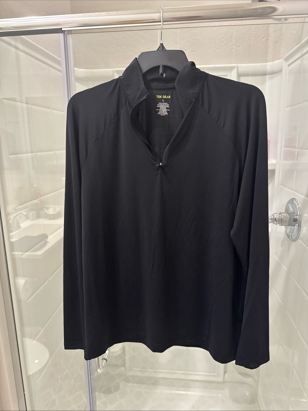 tek gear Black Long-Sleeve Half-Zip Performance Top